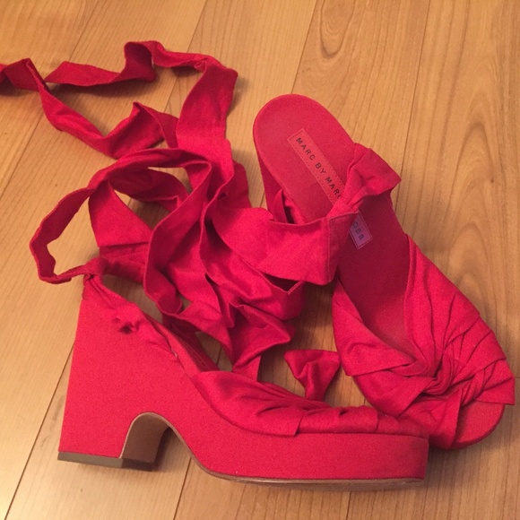 Marc By Marc Jacobs Shoes - Red Marc Jacobs Brand Sandal Heels Size 8.5